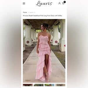 Pink Ruffle Sheath Dress